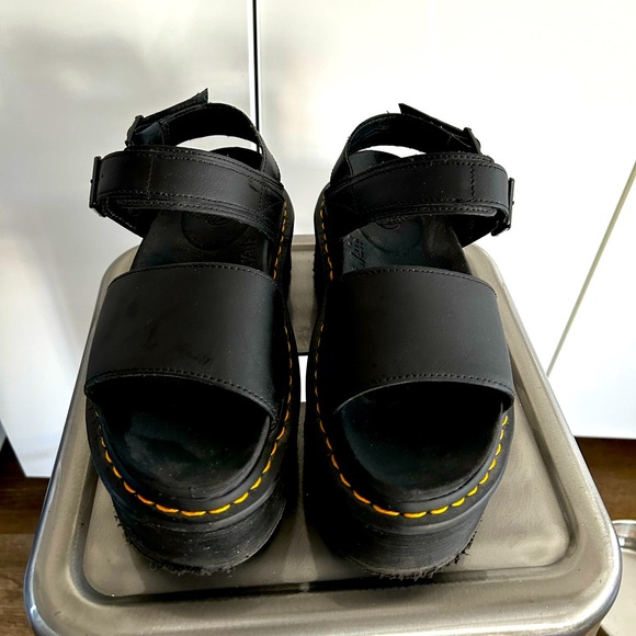Dr. Martens Shoes - Doc Marten VOSS WOMEN'S LEATHER STRAP PLATFORM SANDALS